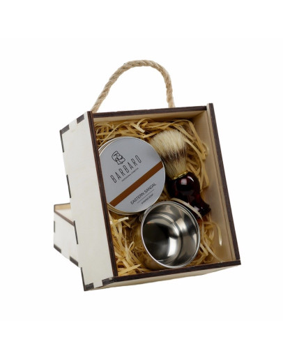 Набор для бритья v.3 с чашей в деревянном GIFT BOX